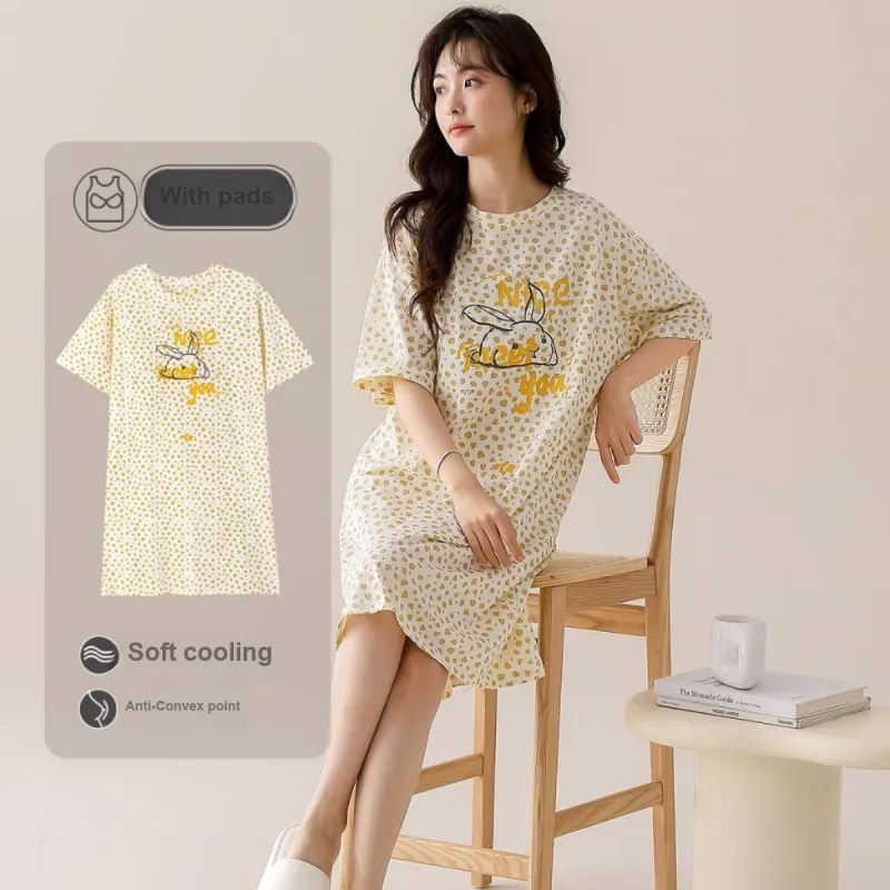 Nodos Shield Nightgown Women's Yellow-1