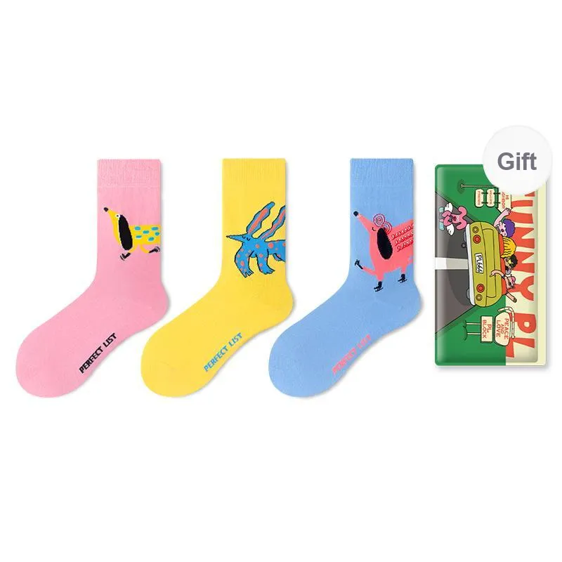 PL Mid Calf Socks Unisex Shopping Bag 3 Pack-0