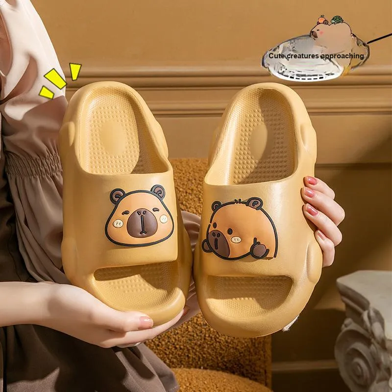 ZHIYILIANGPIN Slippers Apricot/Khaki-1