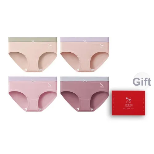 RED DRAGONFLY Хлопковые трусы женские коробка 4 штуки