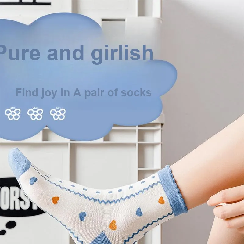 Yalu Mid Calf Socks Women's 5 Pack-17