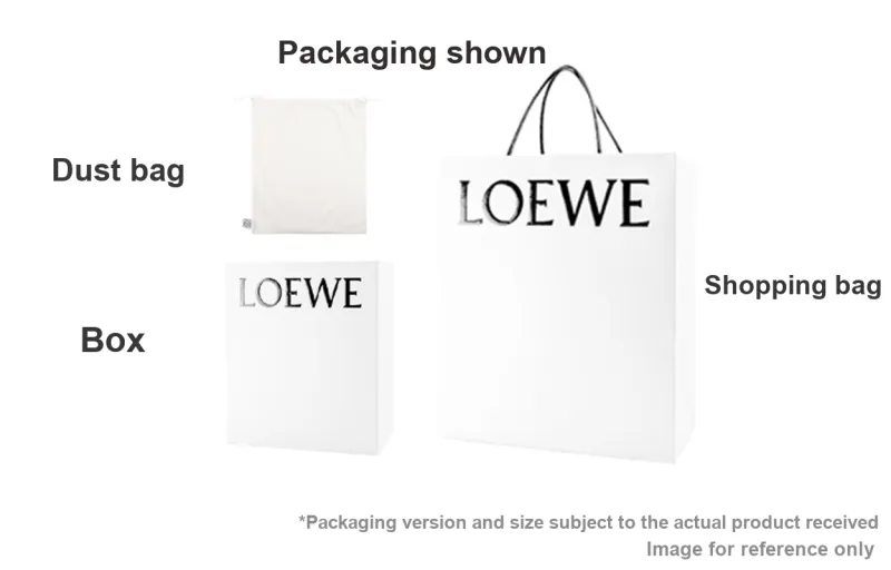 LOEWE Anagram Basket Raffia With Calfskin Handbag, Shoulder Bag Medium Size Women's Black-5