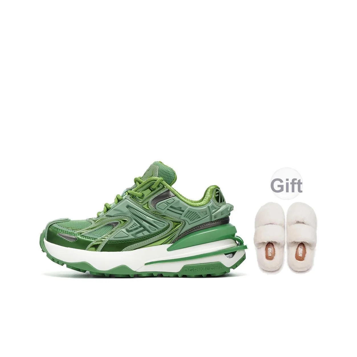 OGR Износостойкий и Легкий Низкий Топ Беговые кроссовки Унисекс Мятный мambo Цвет