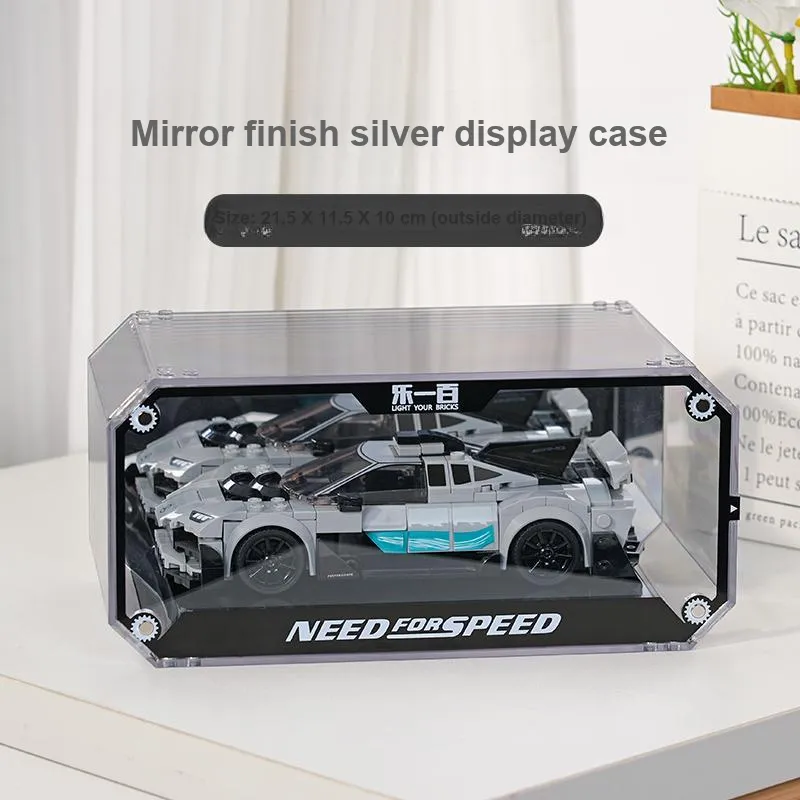 LIGHT YOUR BRICKS Compatibility Building Block SPEED Collection And Alloy Car Model Display Case Model Accessories-3