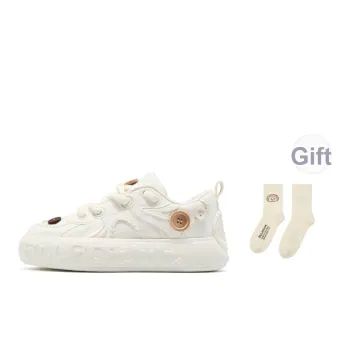 Palladium Paladin Buckle Shoes Casual Shoes Fashion Trend Round Tip Lace Up Skateboard Shoes Men's & Women's