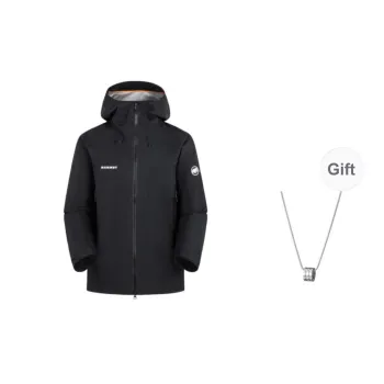 MAMMUT Crater Light Jackets Coats Unisex Black Comes With Necklace