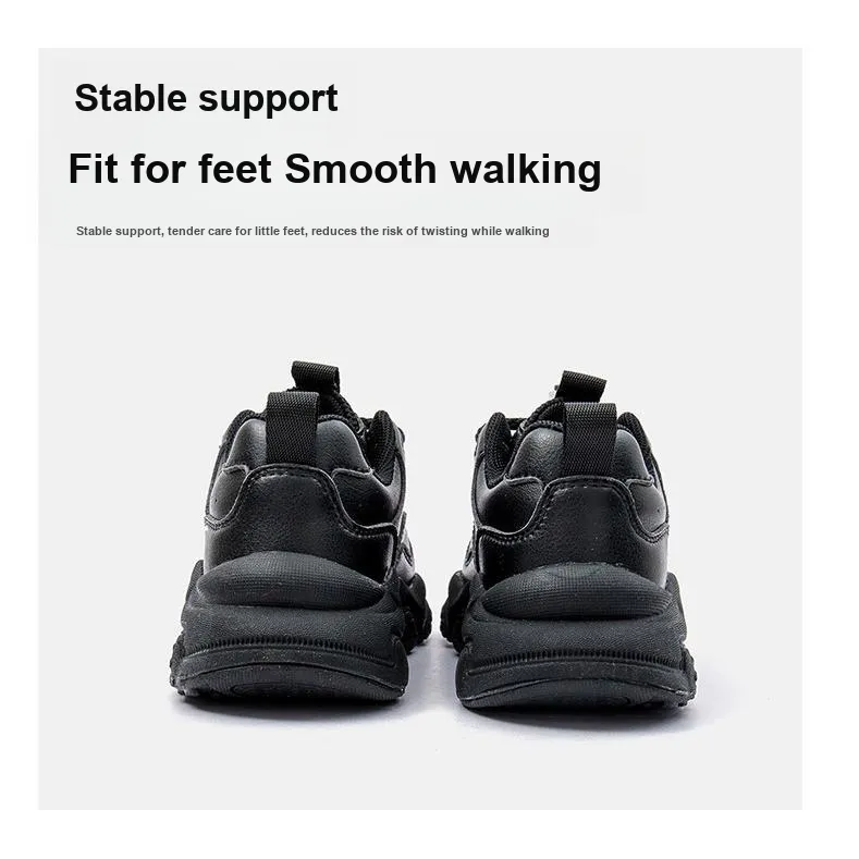 KAPPA KIDS Anti Slip Wear Resistant Low Top Lightweight Sports Casual Shoes Black Kids'-4