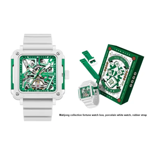 Welly Merck Автоматический Механический Часы Мужские Часы 43 Черепный Циферблат Нержавеющая Сталь Корпус Резиновый Ремешок WM091L