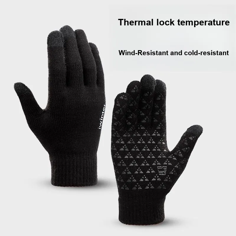 Shizhu Stretch Knit Gloves Men's-5