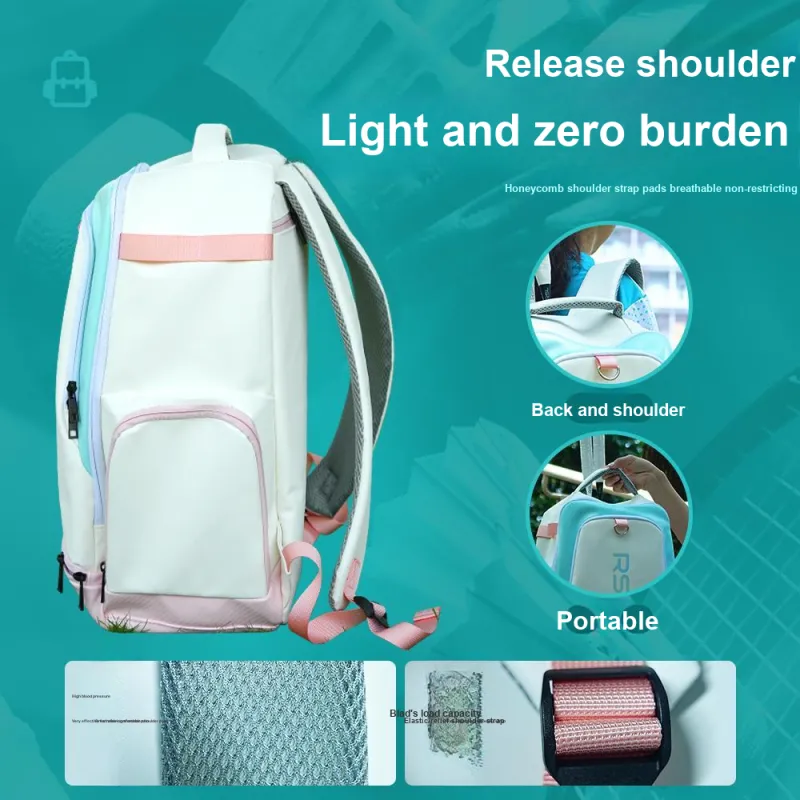 RSL Badminton Racket Bags 2 Pcs Backpack Cherry Blossom Pink Unisex-4