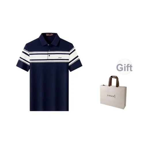 JUDGER Темно-синий Мужская Рубашка-Поло