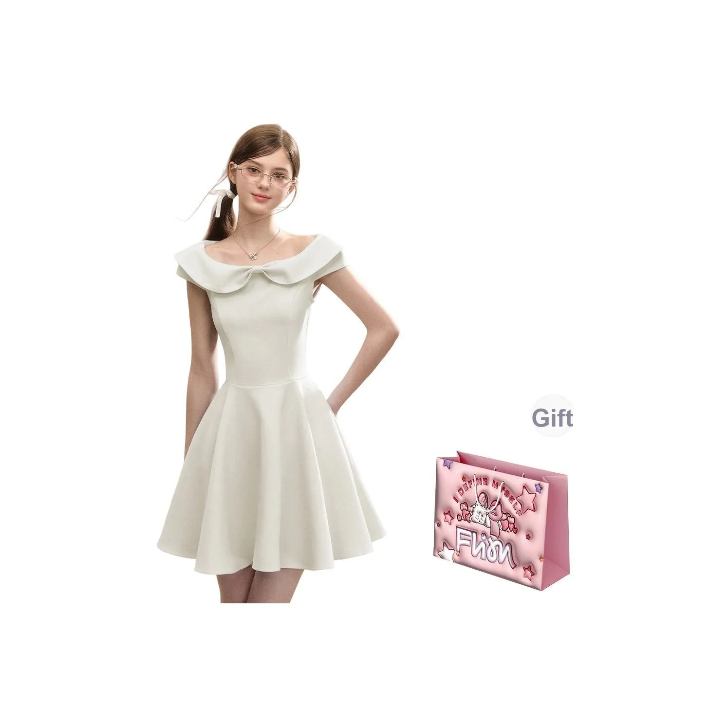 FLIM Короткий рукав Платье Женское