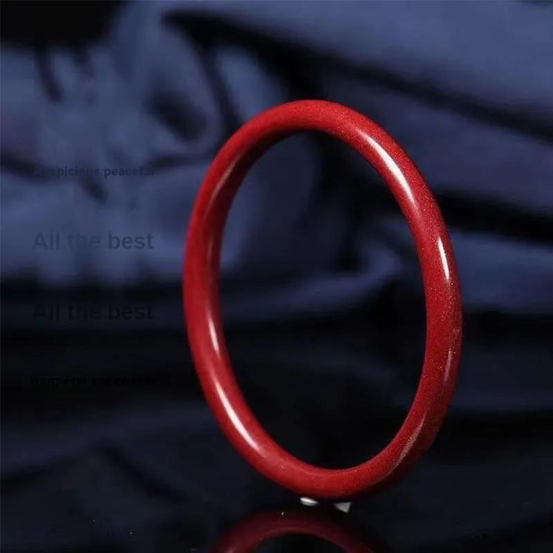 Bubble Scallops Reconstructed Cinnabar Bangles Unisex-1