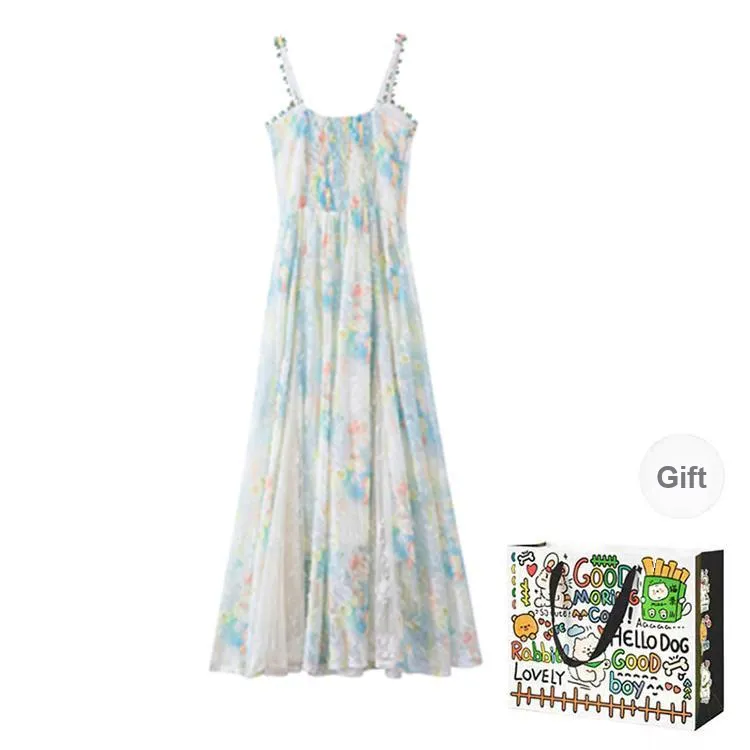 BVODE Slip Dresses Women's Monet Garden Shopping Bag-1