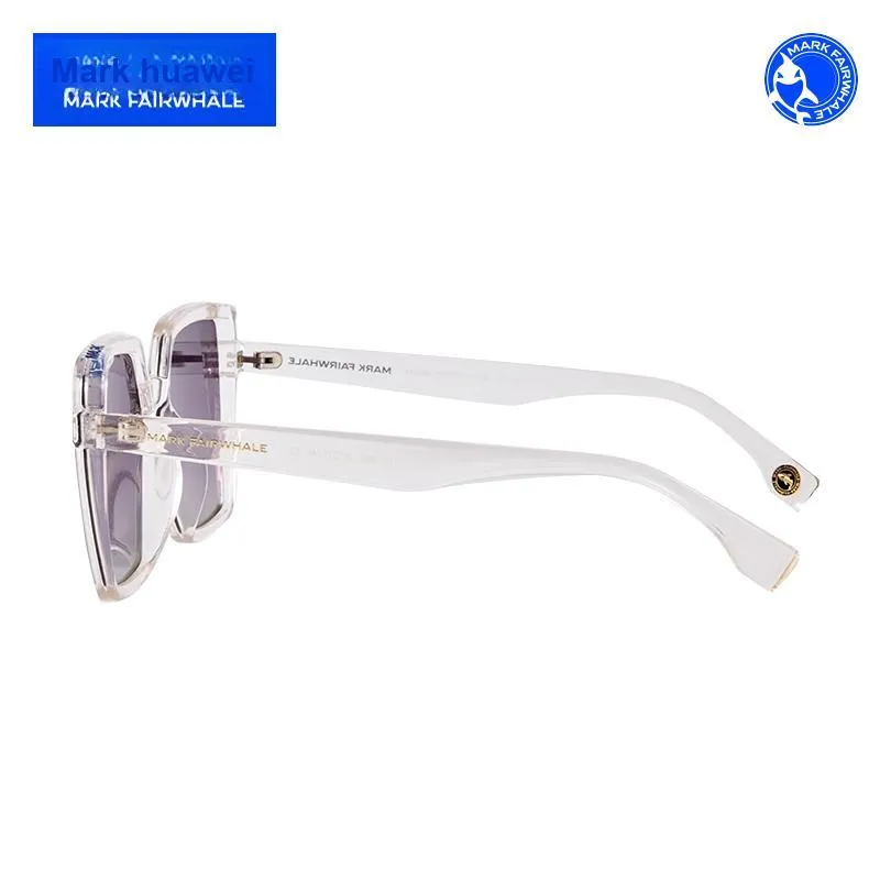 FAIRWHALE TR90 Square Sunglasses Women's Black/Transparent/Burgundy Frame-6