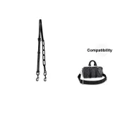Black Acrylic Leather Strap 98-122cm