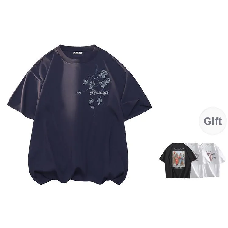BRUMAIRE T Shirt Unisex Apricot Comes With Random Print Short Sleeved Top-6