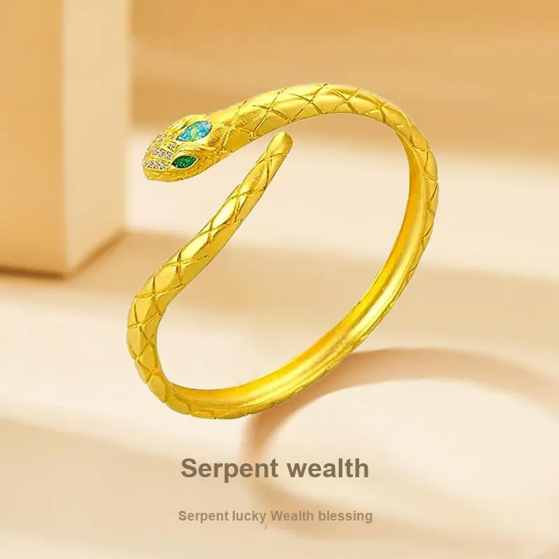 WINY 925 Sterling Silver Bangle Zodiac Year Chinese Zodiac Women's Gold-1