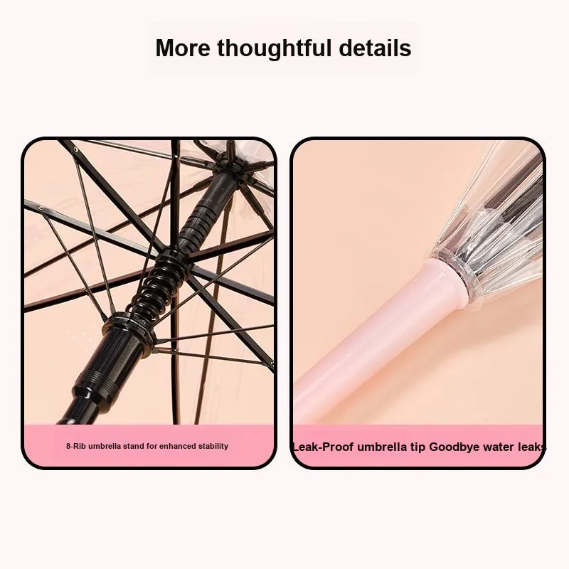 MINISO Umbrellas Transparent Pink-5