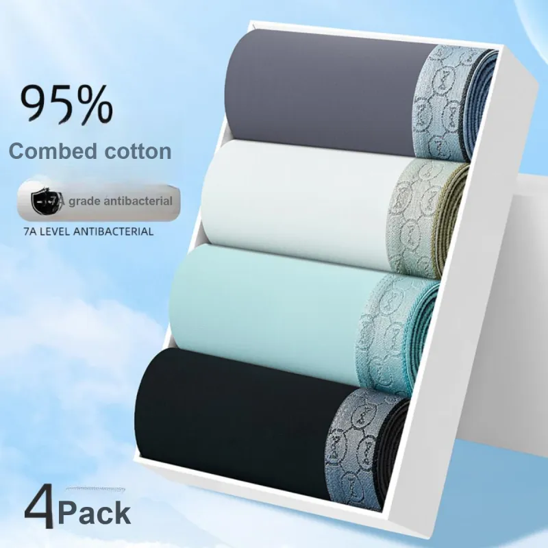 MIIOW Underpants Men's 4 Pack Mixed Color-2