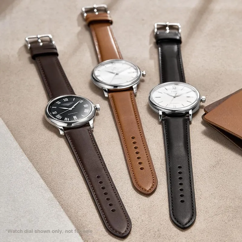 IStrap Longines Compatibility Watch Band 18/19/20/21/22mm Genuine Leather Material-2