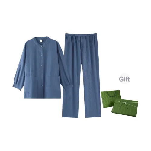 ZumashL Luxury Designer Series Пижамный комплект Женский Gift Box Set Пыльно-синий