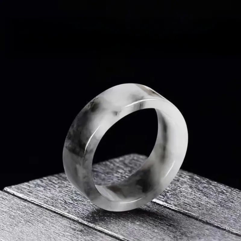 Lingxiang Yurun Glutinous Jade Jadeite Rings Unisex-1