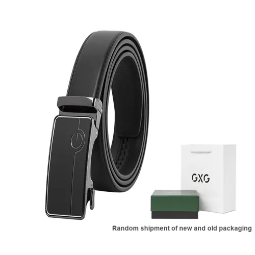 GXG Leather Belts Men Black