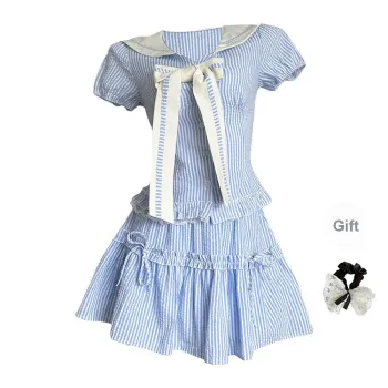 TUSHIFEI Skirt Set Women's Blue