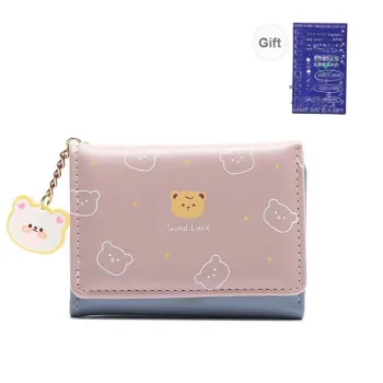 Worm's Home PU Card Holder Small Size Women's Pink/Green/Purple/Blue/White/Black