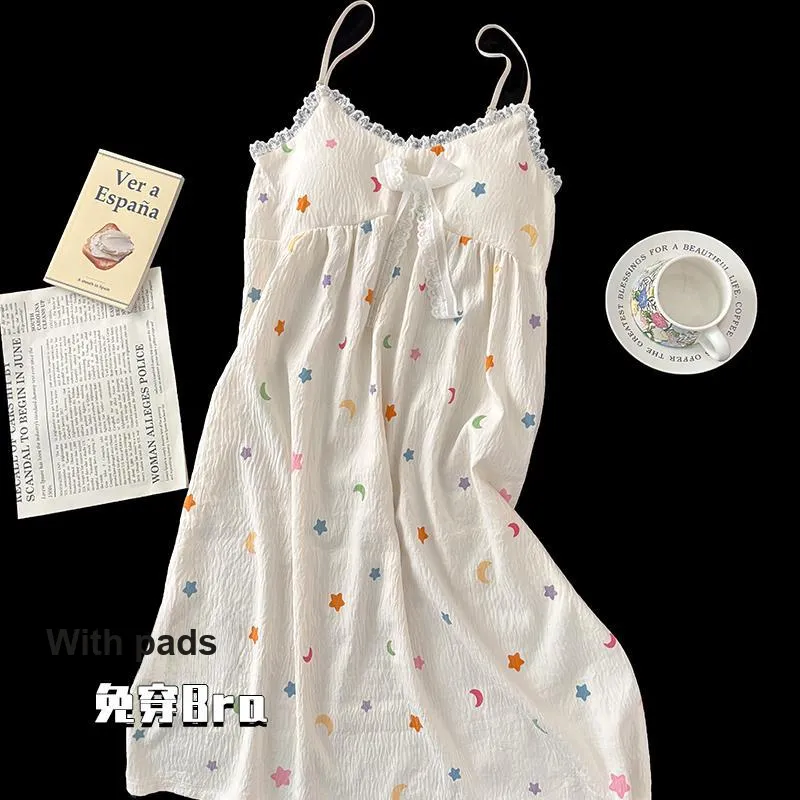 Maultiay Nightgown Summer Women's-1