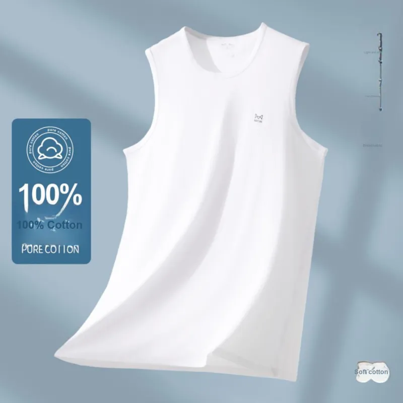 MIIOW Undershirts Men's 1 Pack White-1
