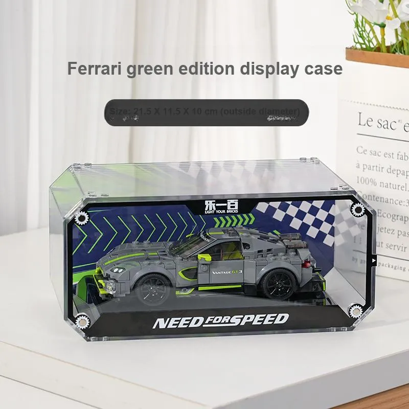 LIGHT YOUR BRICKS Compatibility Building Block SPEED Collection And Alloy Car Model Display Case Model Accessories-7