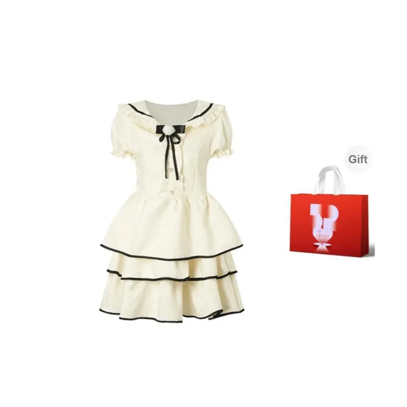 QYPRF Short Sleeved Dress Women's-6