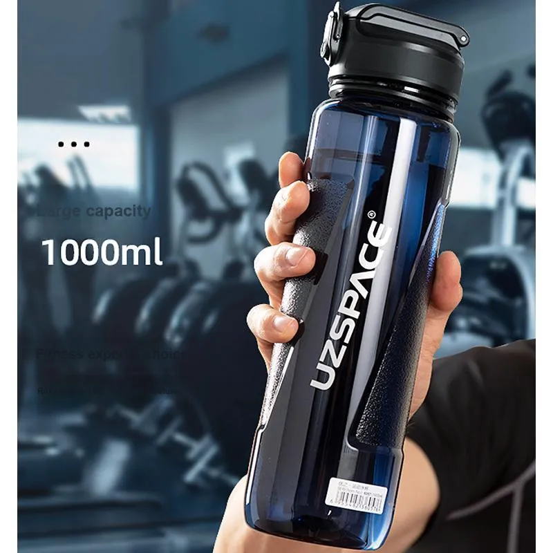 UZSPACE Outdoor Water Equipment Outdoor Water Bottle 850 1000ml Sports Fitness Tritan Material PP-9