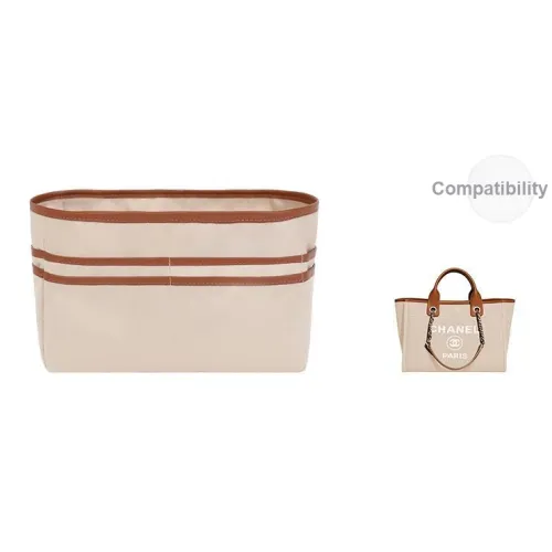 Прилив Сатиновый Сумка Вкладыш Женские Бежевый Кофе