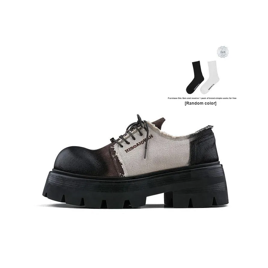 HANQIAORIJI Heavy industry series Повседневная Chunky Derby Обувь Мужская Черная Коричневая