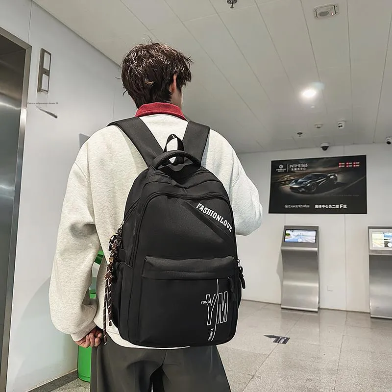 LUVISTRUE Nylon Backpack Regular Unisex White/Gray/Black/Burgundy/Sky Blue-13