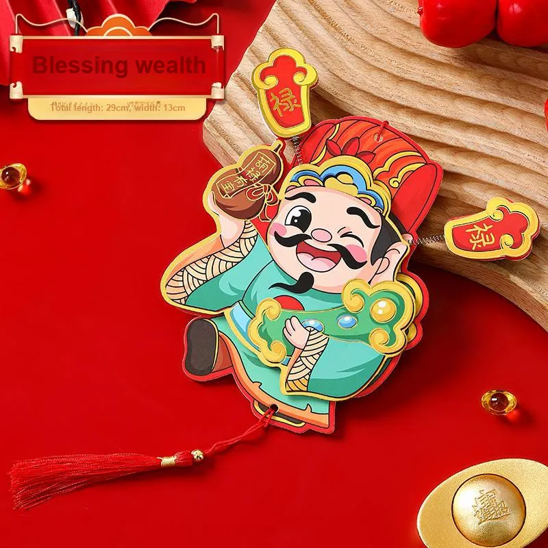 KecoSweet Shaking Head God Of Wealth, Magnetic Sticker 3D Effect Small Charm Anime / Games Fridge Magnets-5