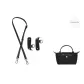 Black with Silver Buckle 95-124cm Leather Strap+[No Perforated]Set