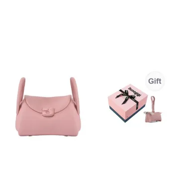 KUNOGIGI Cow Leather Designer Edition Shoulder Bag Women's Pink/White