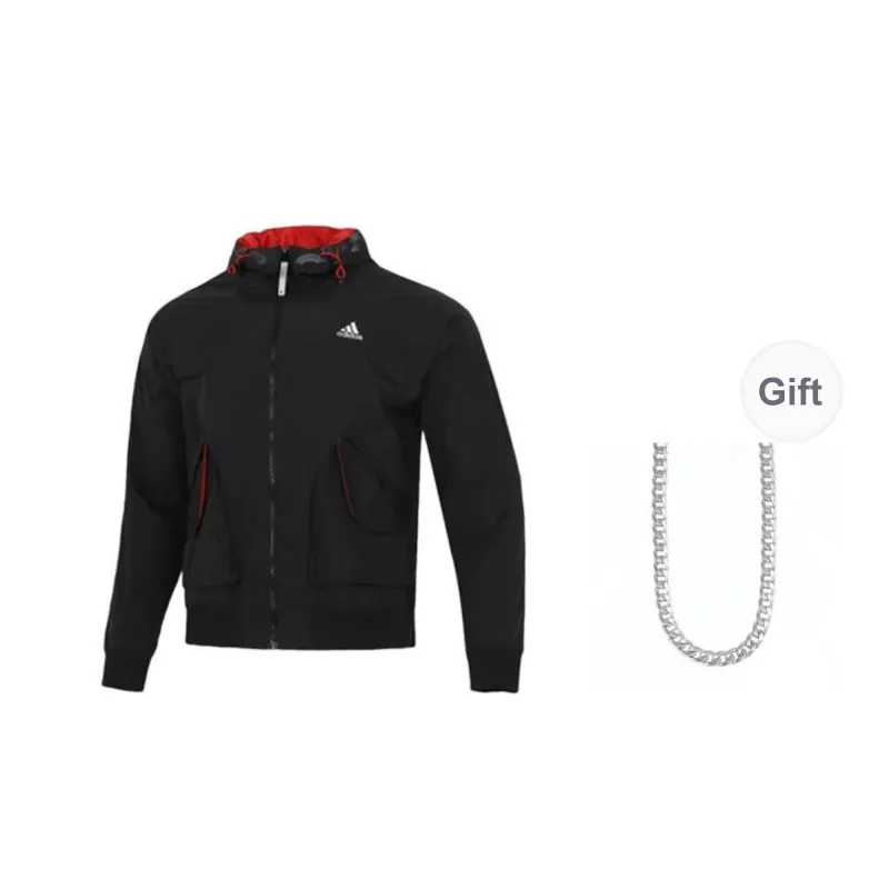 Adidas Jacket Unisex Black Comes With Necklace-0