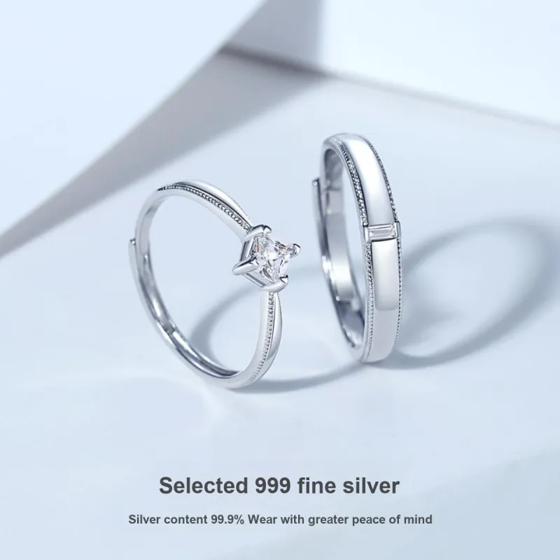 WINY 999 Fine Silver Rings Unisex Silver-3