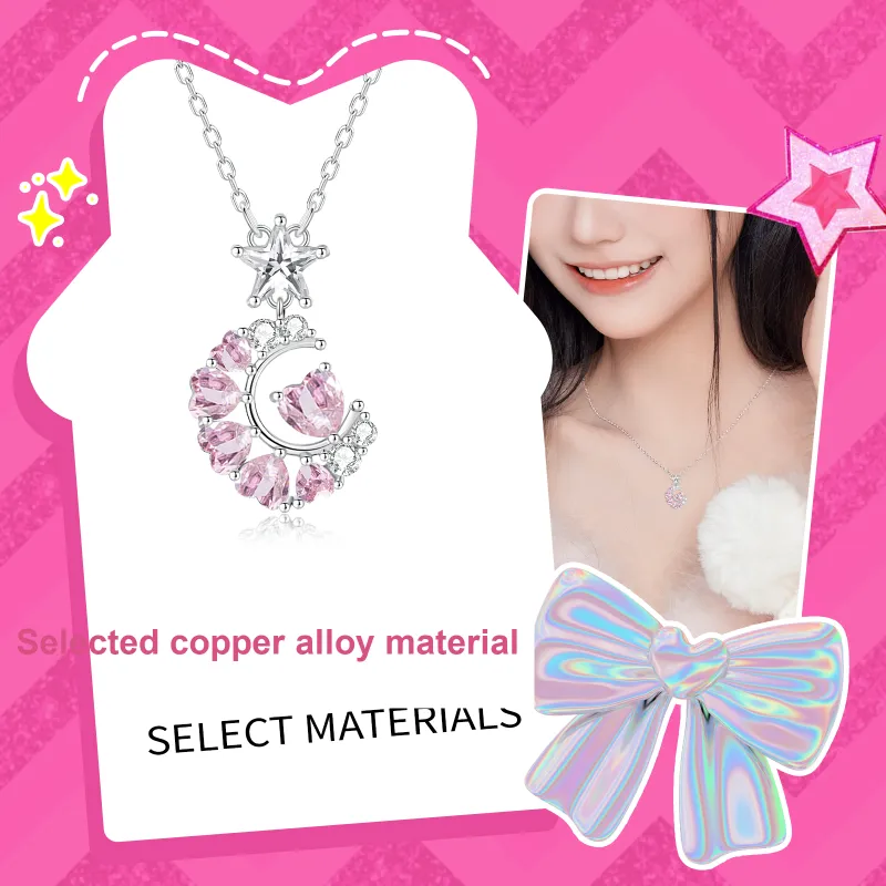 Barbie Synthetic Cubic Zirconia Necklaces Women's-3