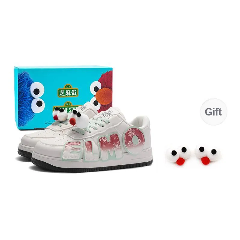 SESAME STREET Warm Cushioning Coverage Wear-Resistant Low-Top Skateboard Shoes Unisex Box-28