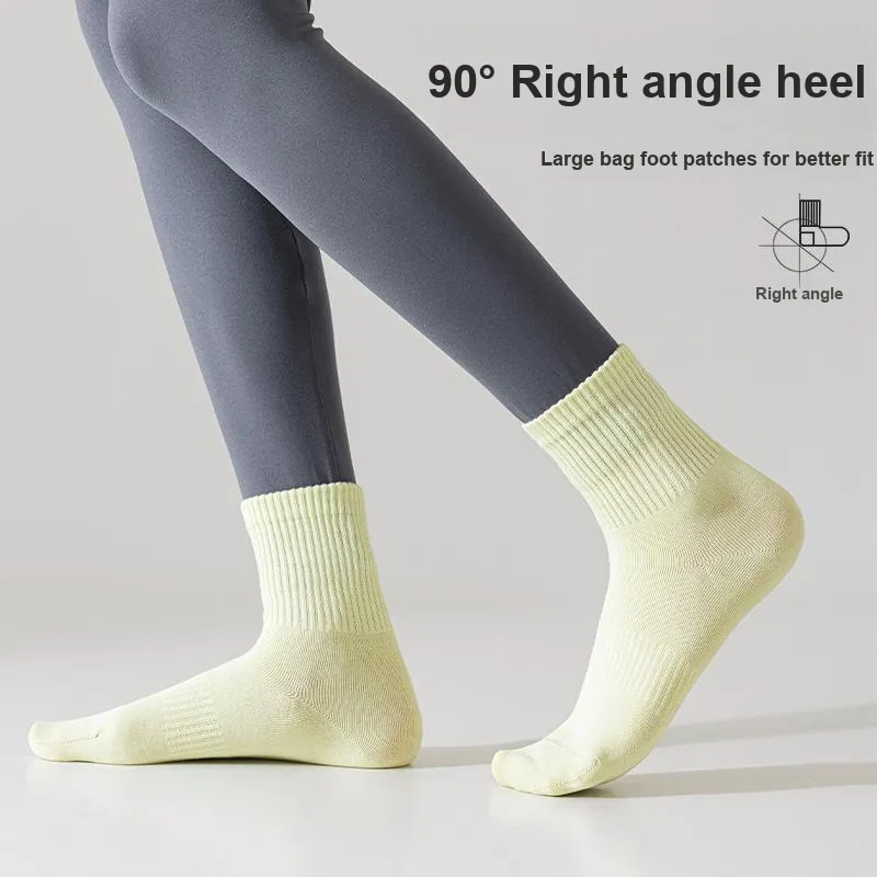 H YXIANG Mid Calf Socks Women's 5 Pack-1