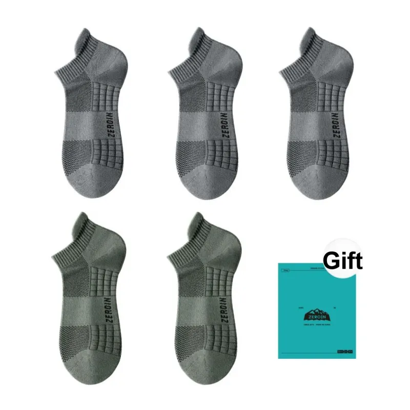 ZEROIN Ankle Socks Unisex Shopping Bag 5 Pack-55