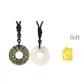 Chinese Auspicious Animal Peaceful Buckle Couple's Necklace[Chalcedony+Gold Sheen Obsidian]