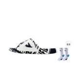 Black/All White+White Blue Basketball Socks
