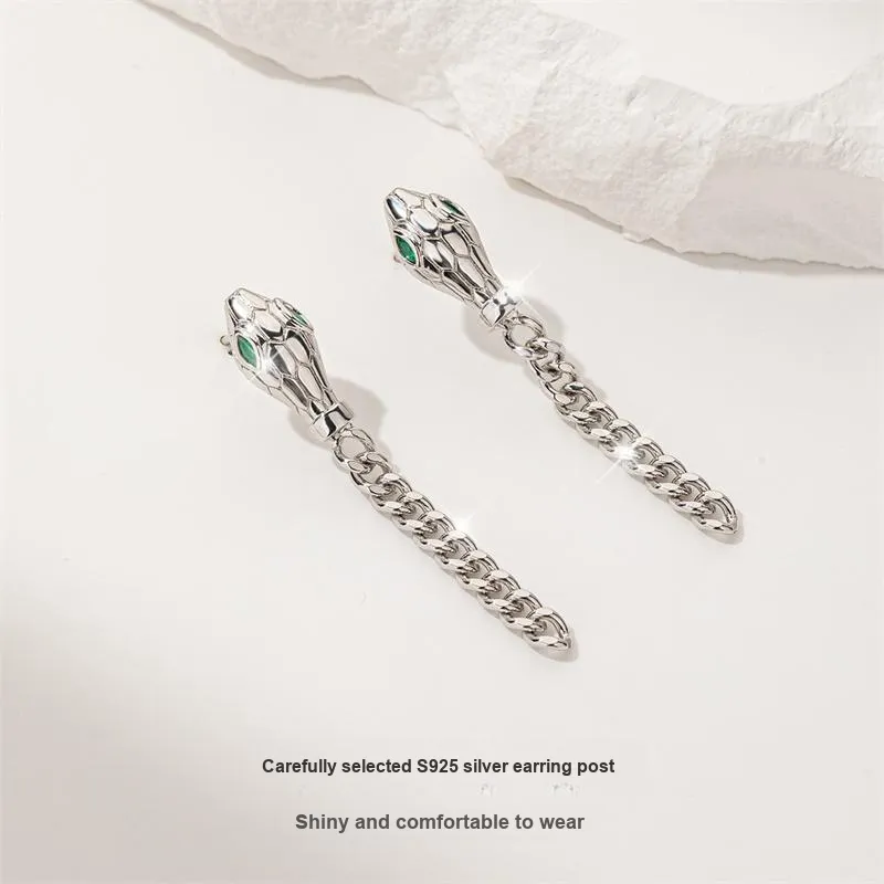 QLADY S925 Silver Stud Earrings Women's-5